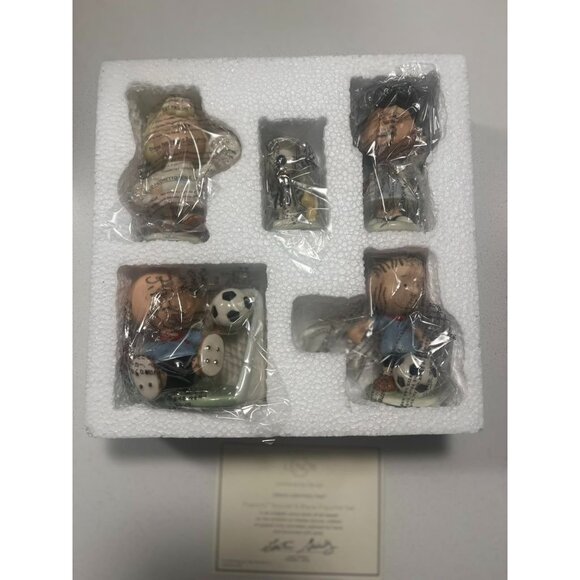 Lenox Peanuts Soccer 5-Piece Figurine Set By Charles Schulz NWB COA 2016 - Picture 1 of 5